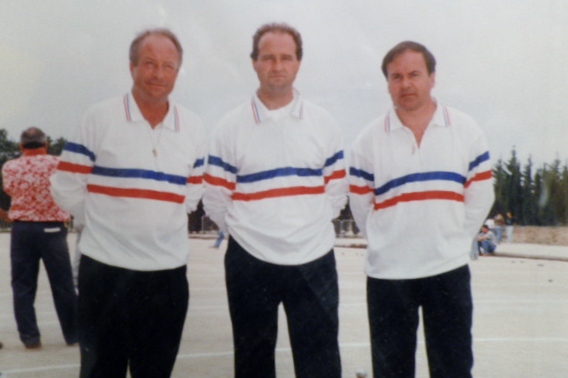 Champion de France triplette jeu provençal 1993 : Caïoli Max - Houdelette Robert - Escallier Jean Pierre